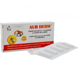 Supozitoare glicerina ceara albine Aur Derm 10x1,5g - LAUR MED