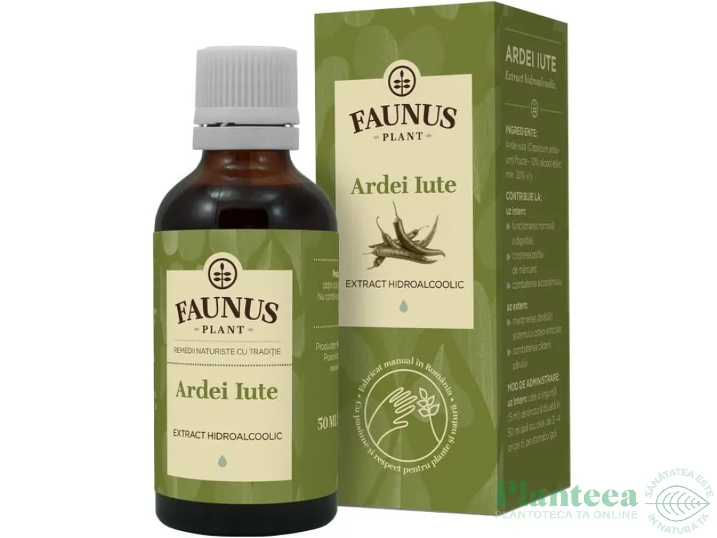 Tinctura ardei iute 50ml - FAUNUS