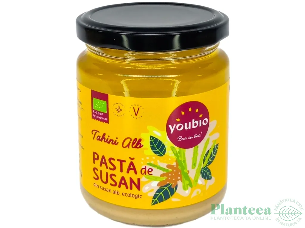 Pasta susan alb decojit Tahini eco 250g - YOUBIO