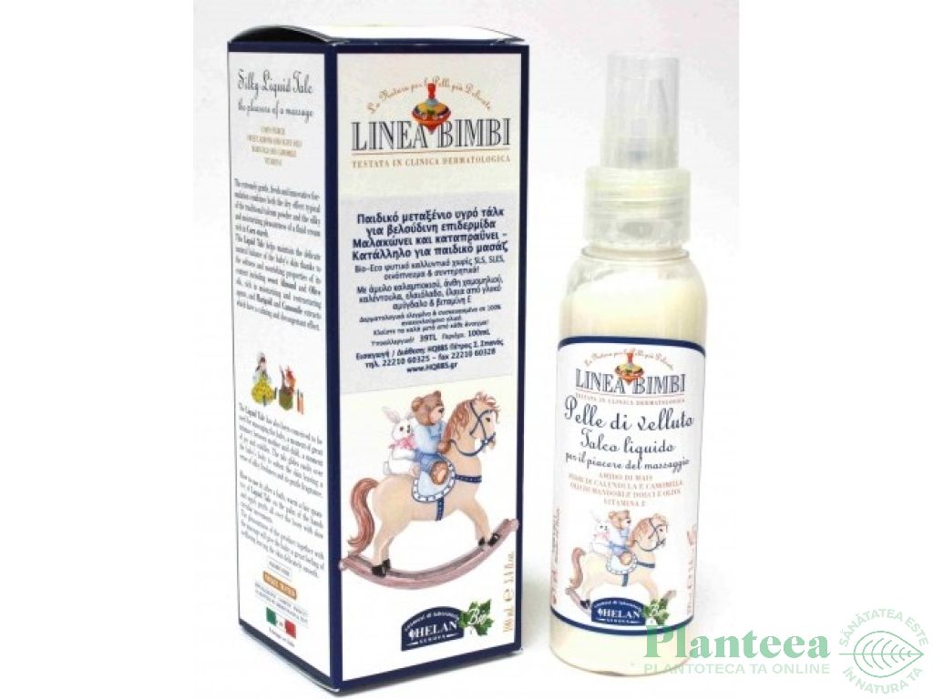 Talc lichid piele delicata 100ml - LINEA BIMBI