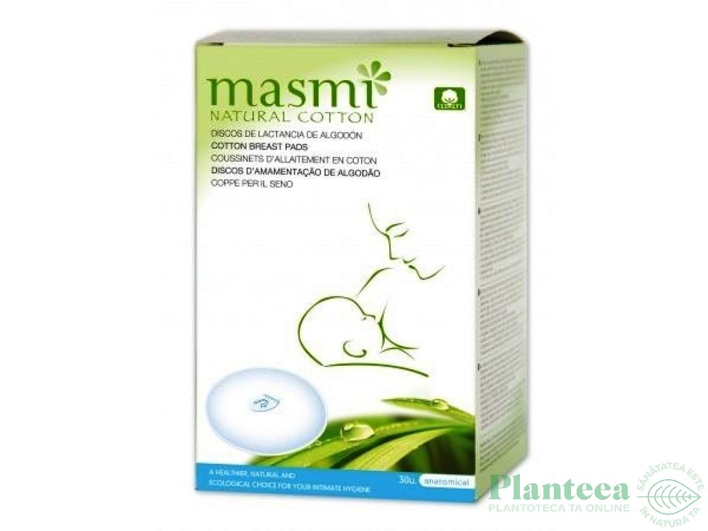 Absorbante sani anatomice bumbac organic 30b - MASMI