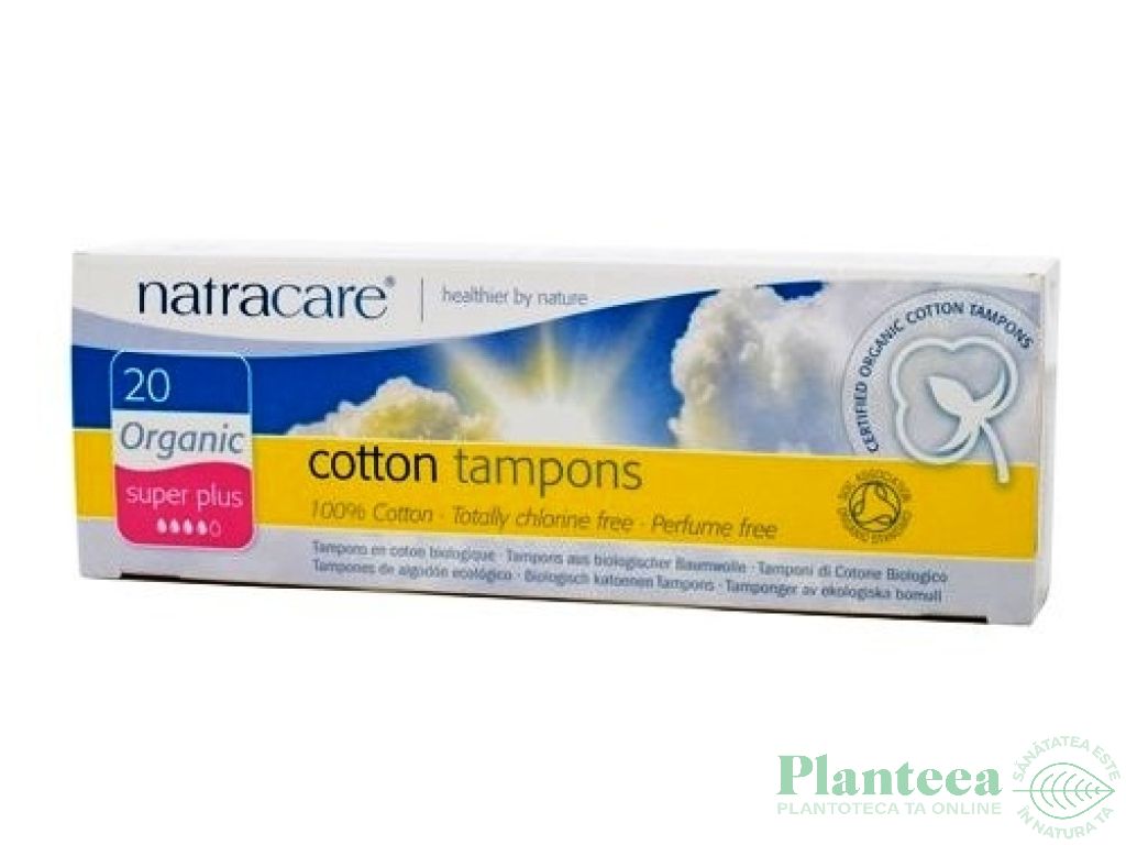 Tampoane fara aplicator super plus 20b - NATRACARE