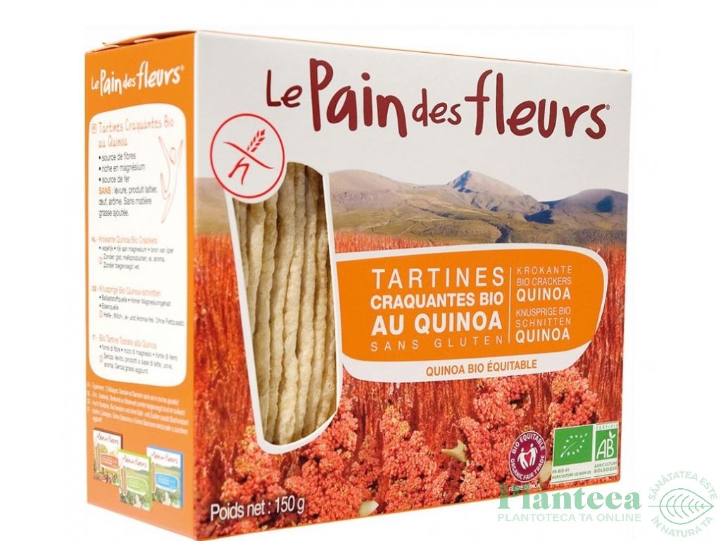 Tartine crocante orez semiintegral quinoa eco 150g - LE PAIN DES FLEURS