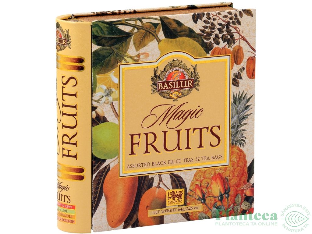Ceai negru ceylon Magic Fruits asortat 4sort carte 32dz - BASILUR