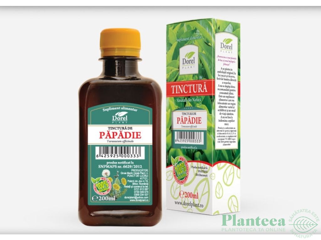 Tinctura papadie 200ml - DOREL PLANT