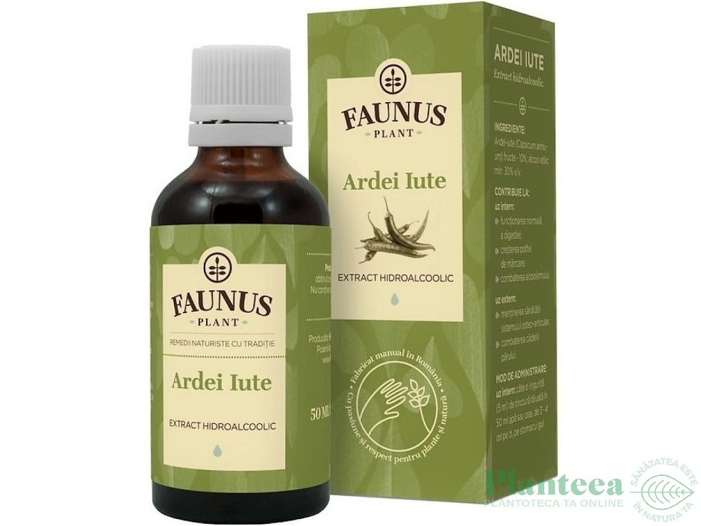 Tinctura ardei iute 50ml - FAUNUS PLANT