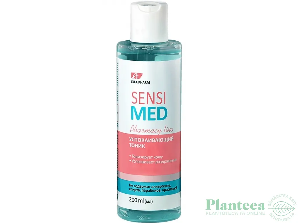 Tonic calmant ten sensibil gluconat cupru zinc SensiMed 200ml - ELFA PHARM