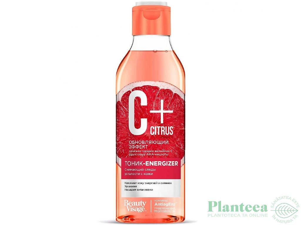 Tonic energizant revigorant C+Citrus acizi fructe AHA AntiagEnz complex 245ml - BEAUTY VISAGE