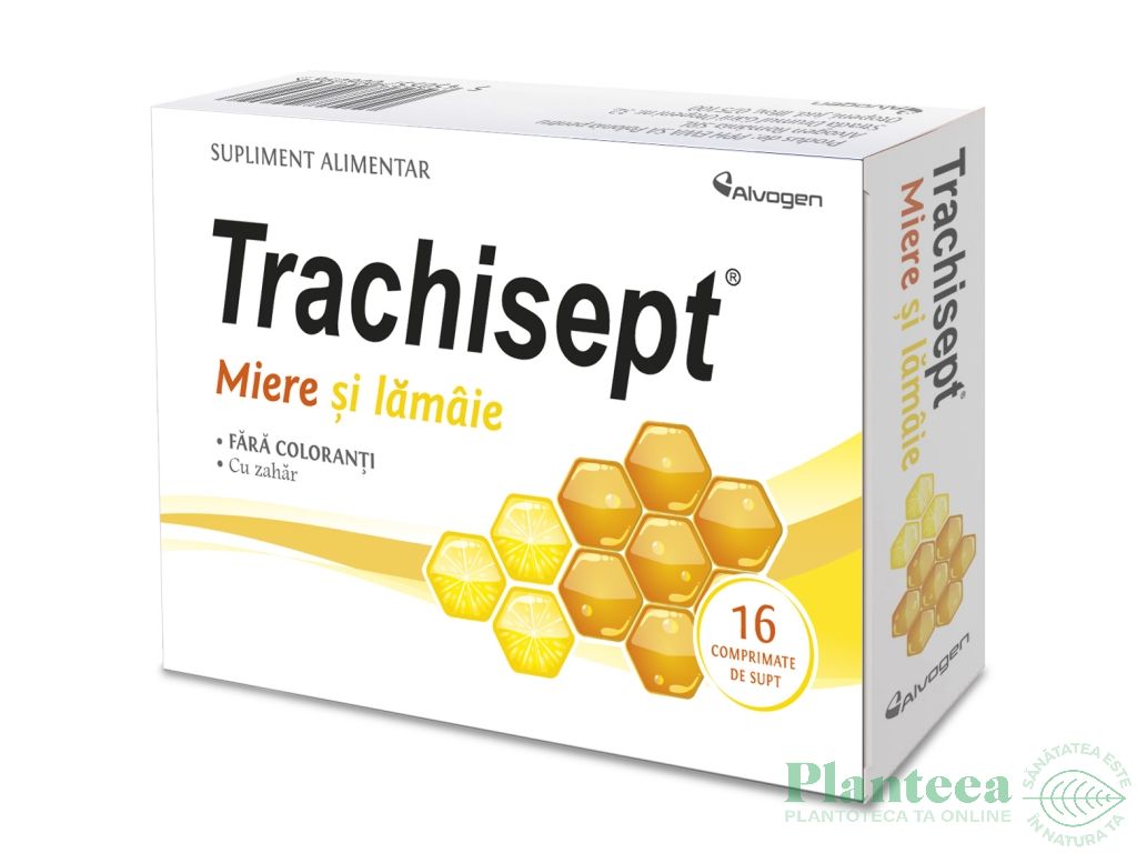 Trachisept miere lamaie 16cp - ALVOGEN