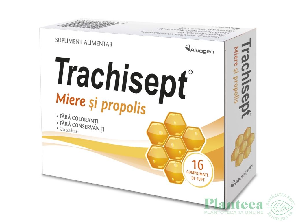 Trachisept miere propolis 16cp - ALVOGEN