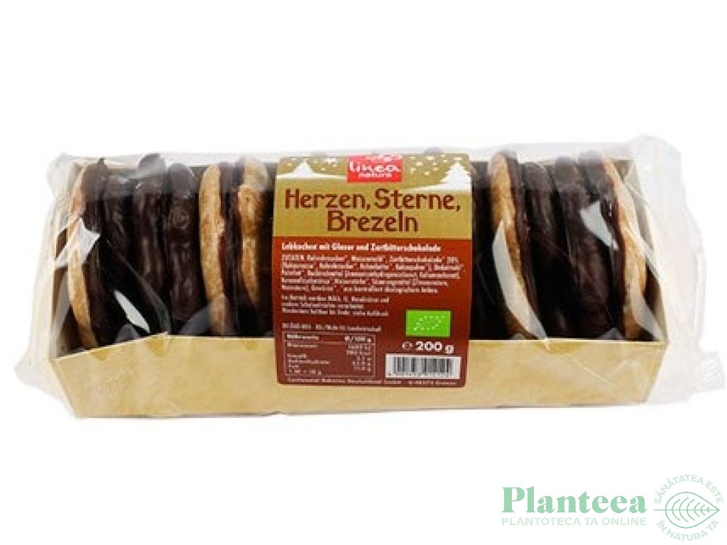 Turta dulce glazura ciocolata amaruie 200g - LINEA NATURA