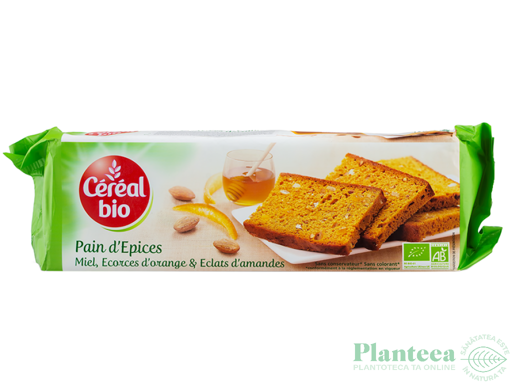 Turta dulce miere portocale migdale eco 300g - CEREAL BIO