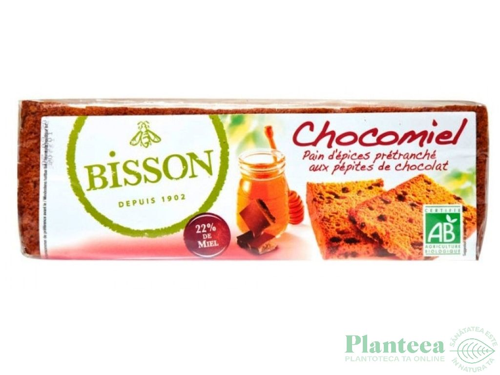 Turta dulce miere pepite ciocolata Chocomiel eco 300g - BISSON