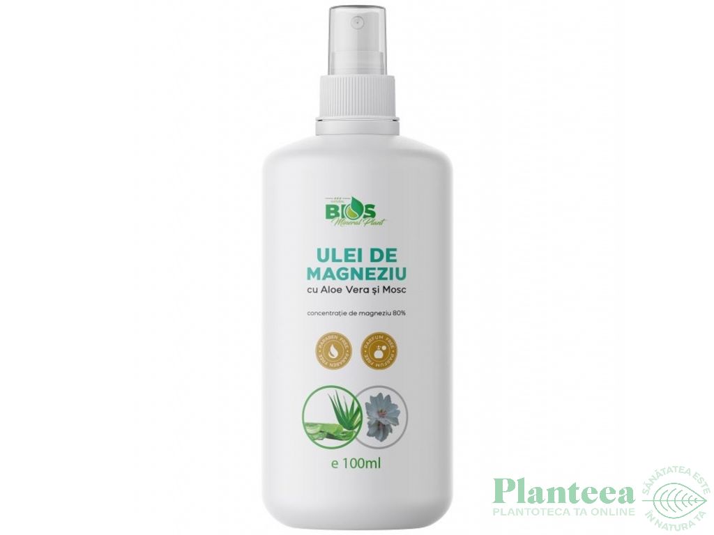 Ulei magneziu aloe vera mosc uz extern 100ml - BIOS MINERAL