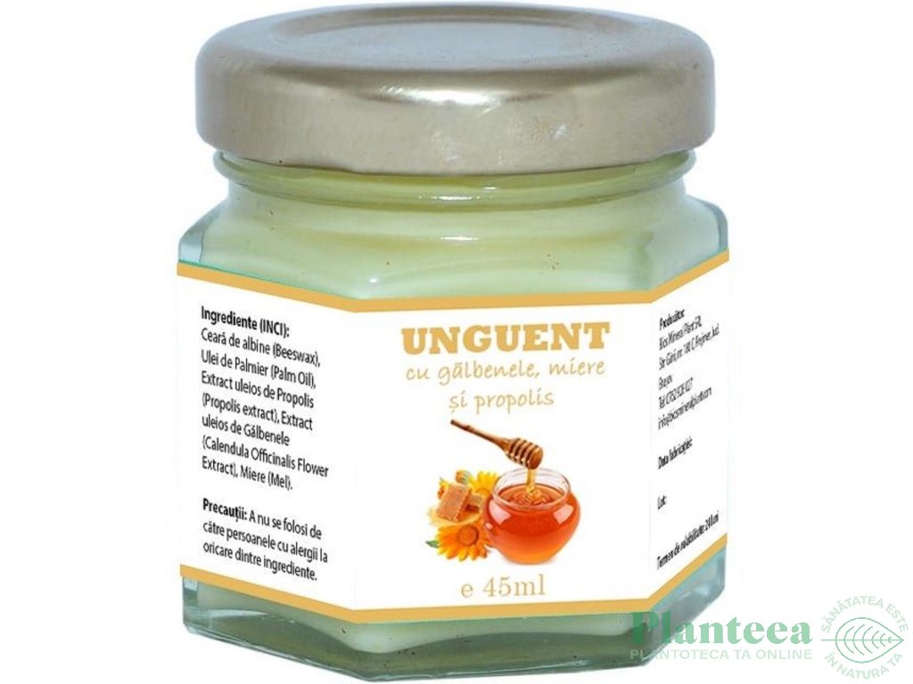 Unguent galbenele miere propolis 45ml - BIOS MINERAL