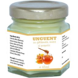 Unguent galbenele miere propolis 45ml - BIOS MINERAL