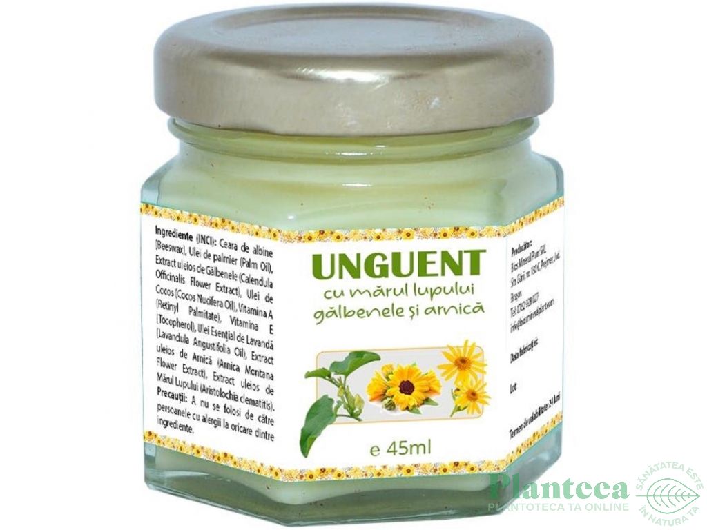 Unguent marul lupului galbenele arnica 45ml - BIOS MINERAL