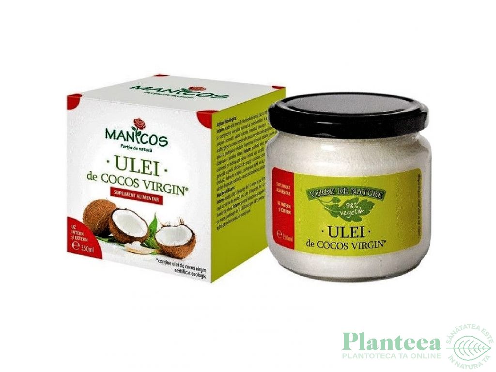 Ulei cocos virgin 350ml - MANICOS