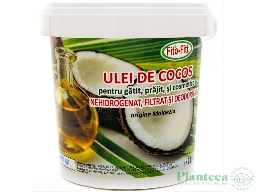 Ulei cocos dezodorizat nehidrogenat 1L - FITO FITT