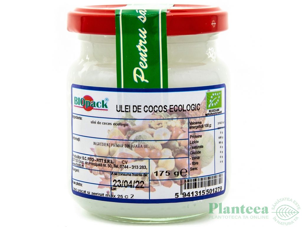 Ulei cocos ecologic eco 175g - BIOPACK