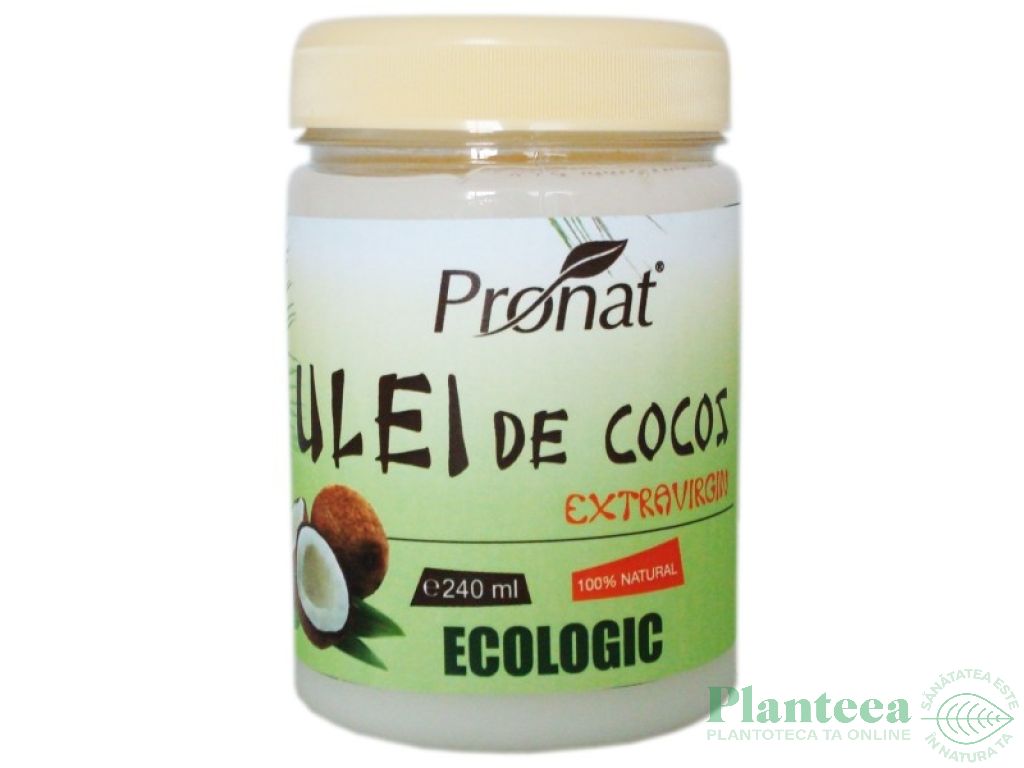 Ulei cocos extravirgin ecologic 240ml - PRONAT