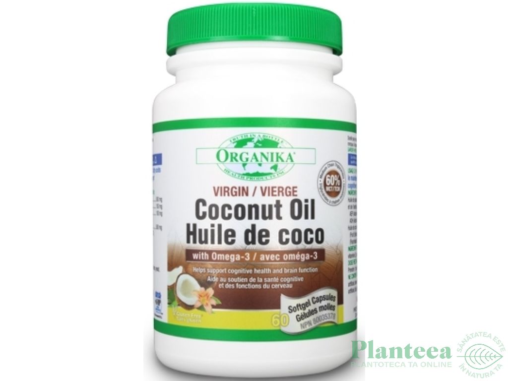 Ulei cocos omega3 60cps - ORGANIKA HEALTH