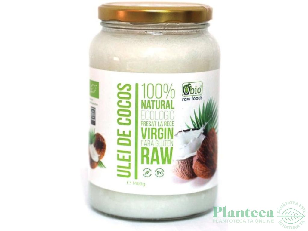 Ulei cocos virgin raw eco 1,4kg/1521ml - OBIO