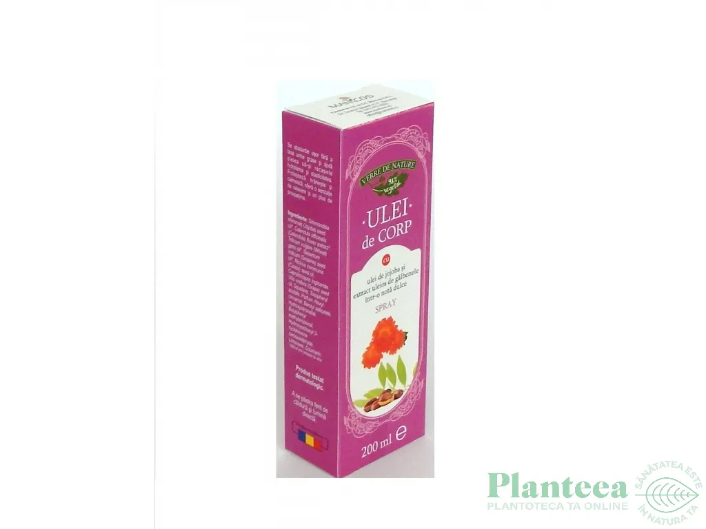 Ulei corp jojoba galbenele 200ml - VERRE DE NATURE