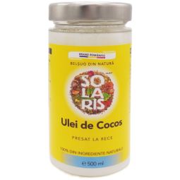 Ulei cocos presat rece 500ml - SOLARIS