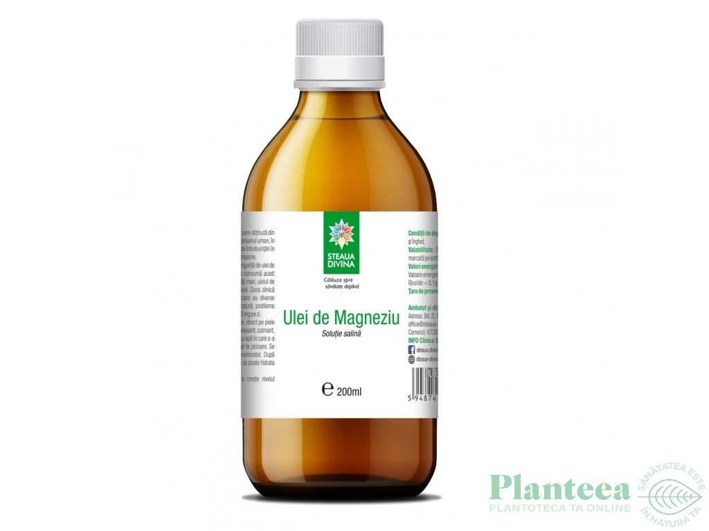 Ulei magneziu uz intern 200ml - SANTO RAPHAEL