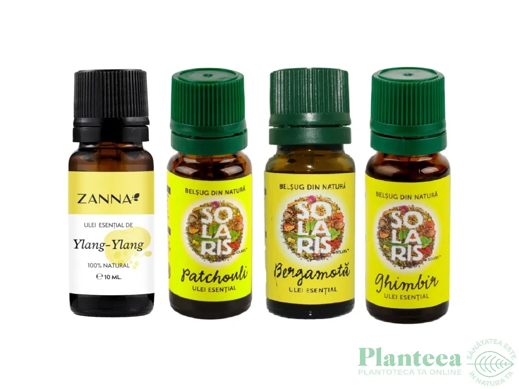 Kit 4uleiuri esentiale Aromele Dragostei Quartet for Love 4x10ml - SEVA PLANT