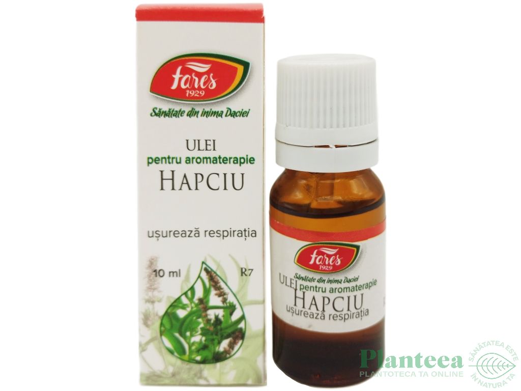 Ulei inhalant Hapciu [raceala gripa] usureaza respiratia 10ml - FARES