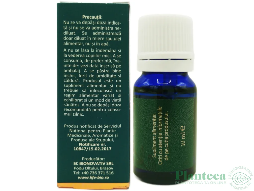 Ulei esential integral portocala dulce 10ml - LIFE