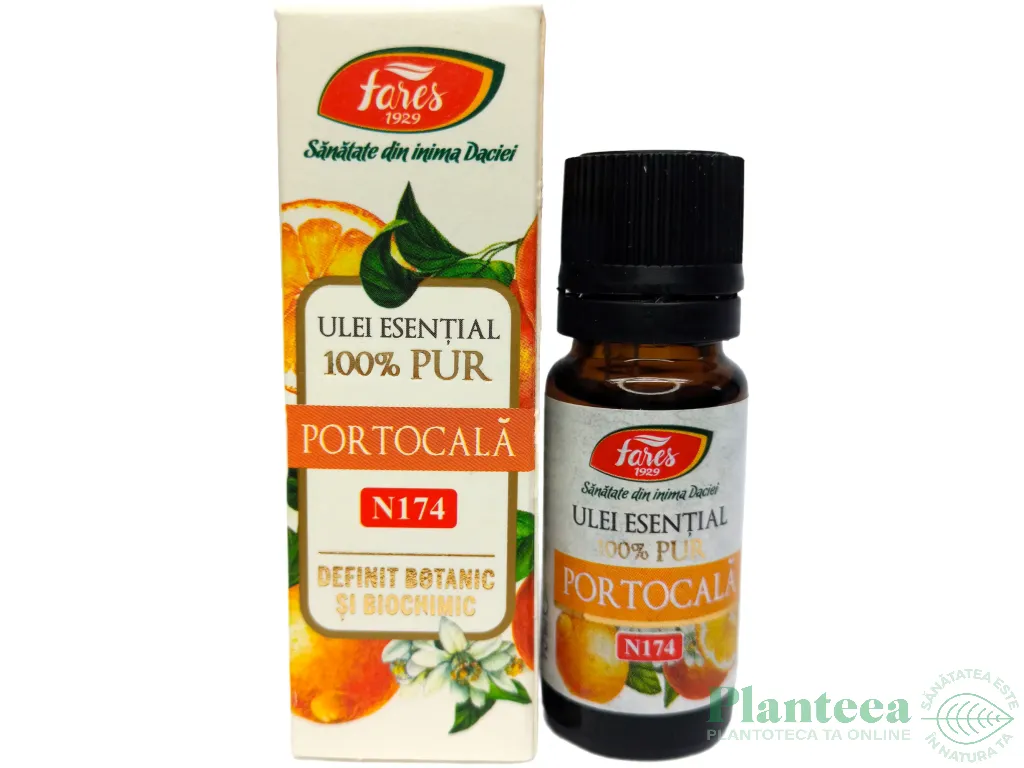 Ulei esential portocala dulce 100% pur 10ml - FARES