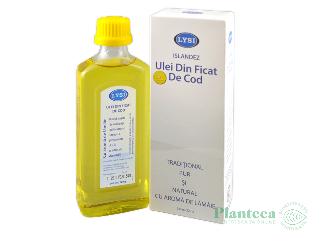 Ulei ficat cod lamaie 240ml - LYSI