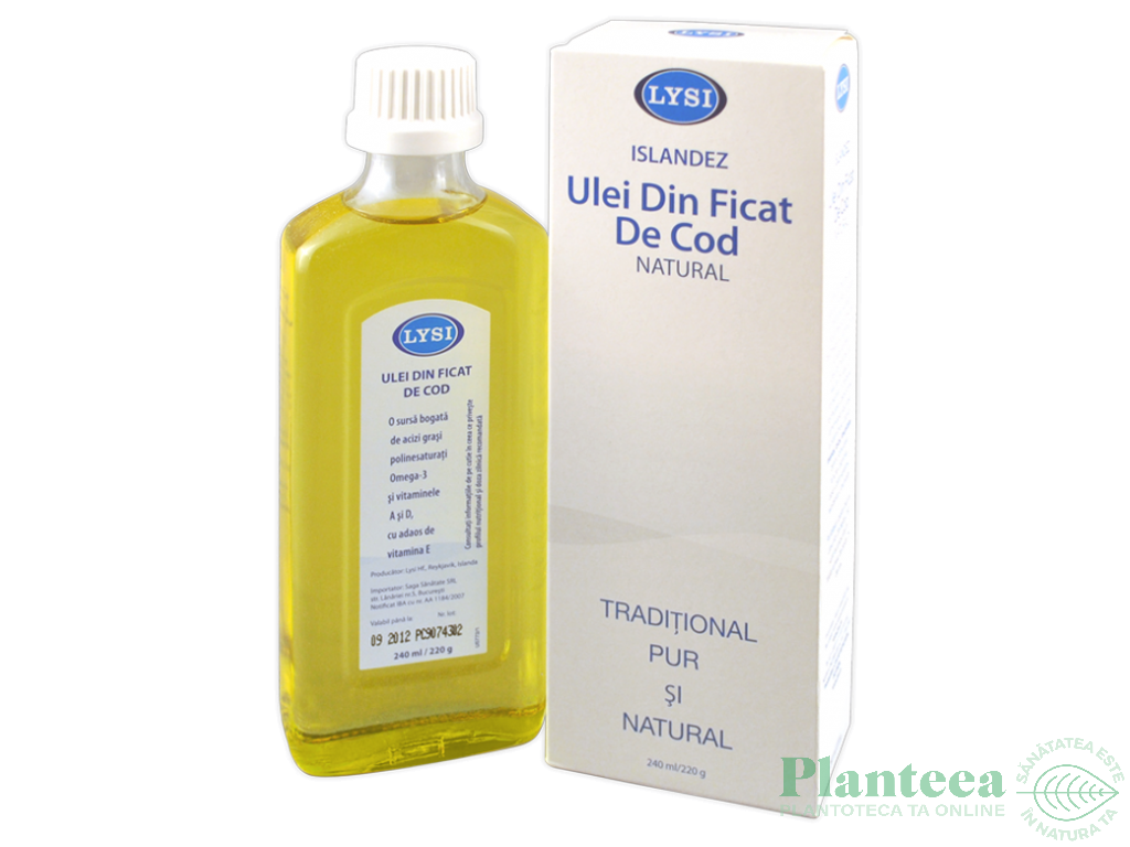 Ulei ficat cod natural 240ml - LYSI