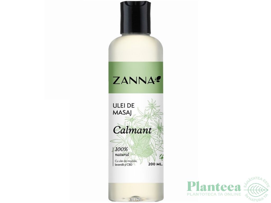 Ulei masaj calmant CBD lavanda 200ml - ZANNA