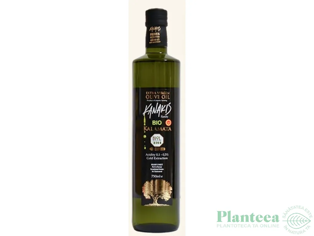Ulei masline extravirgin kalamata bio 750ml - KANAKIS
