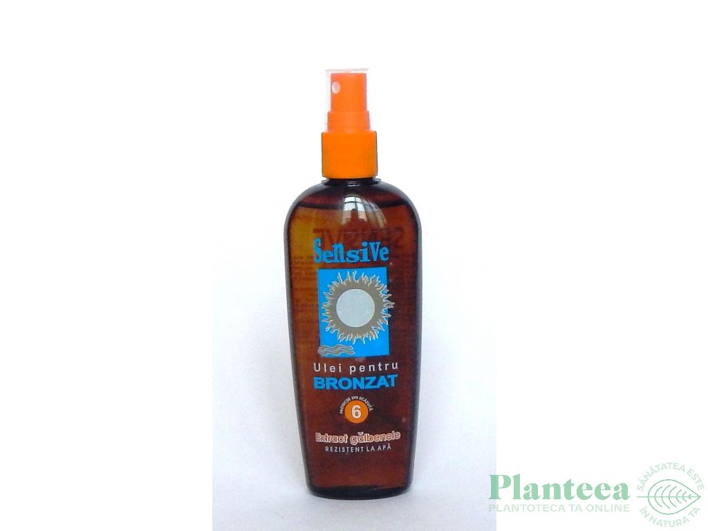 Ulei plaja pt bronzat spf6 galbenele 150ml - SENSIVE