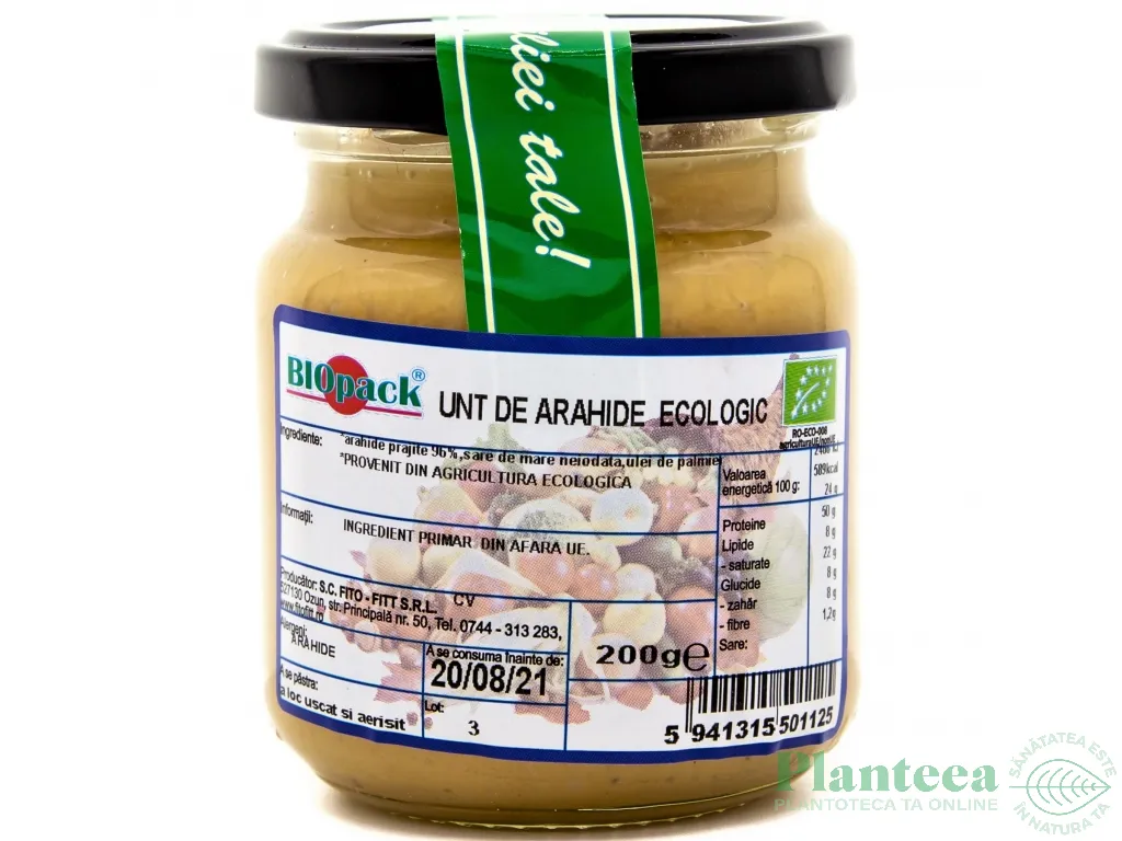 Unt arahide eco 200g - BIOPACK