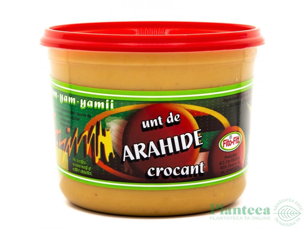 Unt arahide crocant 380g - FITO FITT