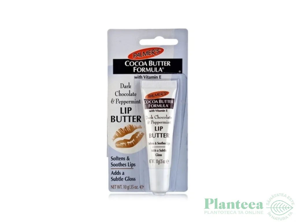 Unt buze ciocolata neagra menta Unt cacao vit E 10g - PALMER`S