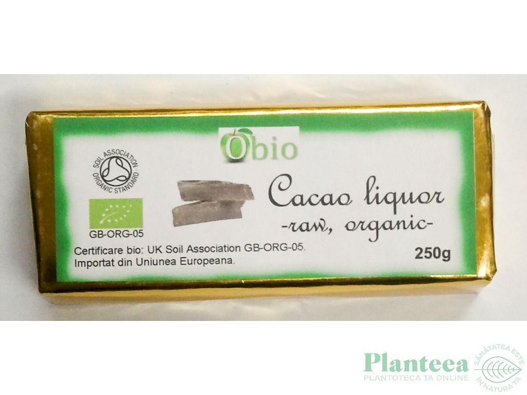 Pasta cacao liquor raw eco 250g - OBIO
