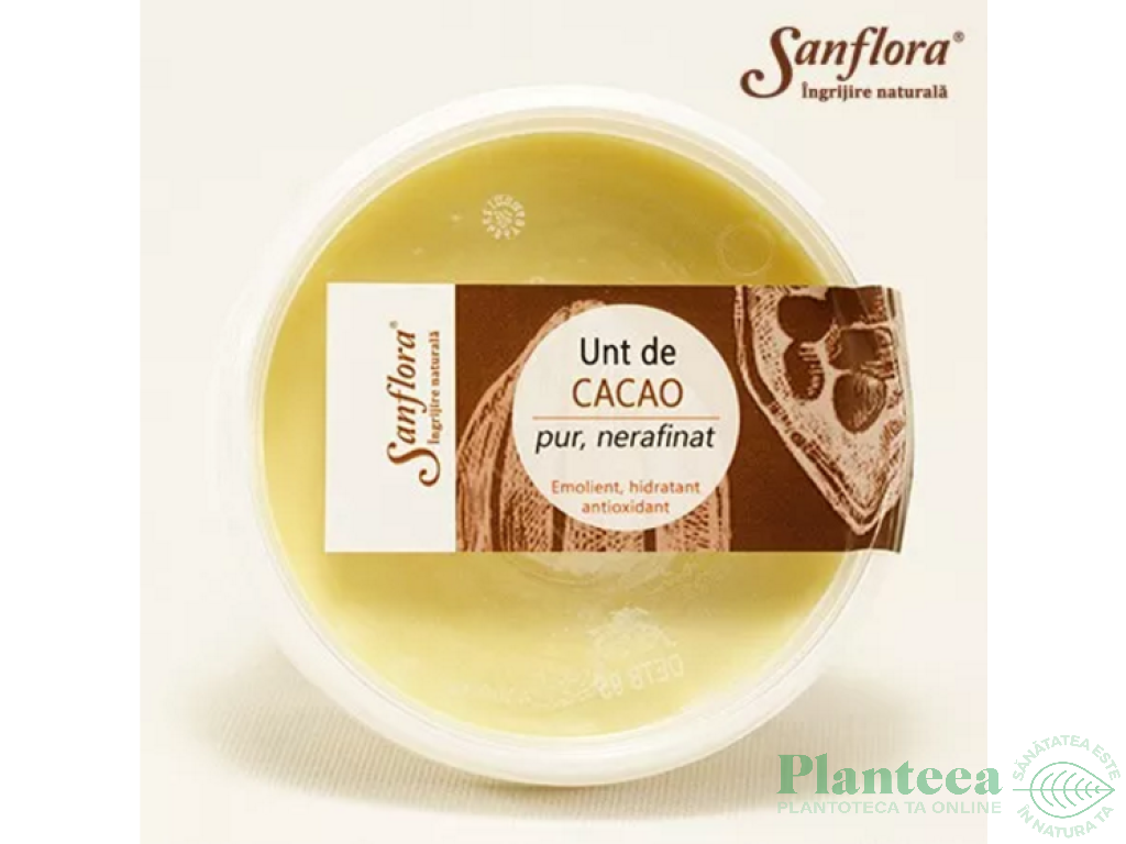 Unt cacao pur nerafinat 300g - SANFLORA