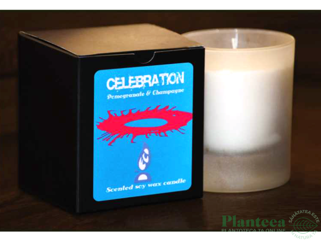 Candela sticla ceara soia Celebration 130g - D`ECO