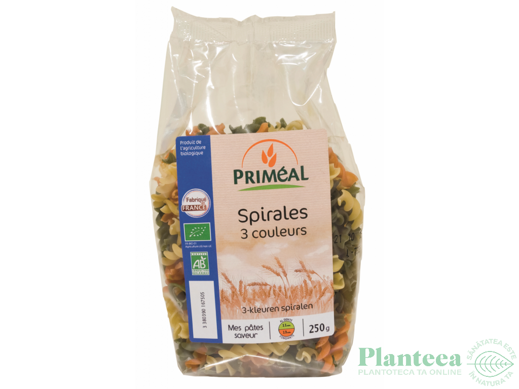 Paste spirale tricolore grau eco 250g - PRIMEAL