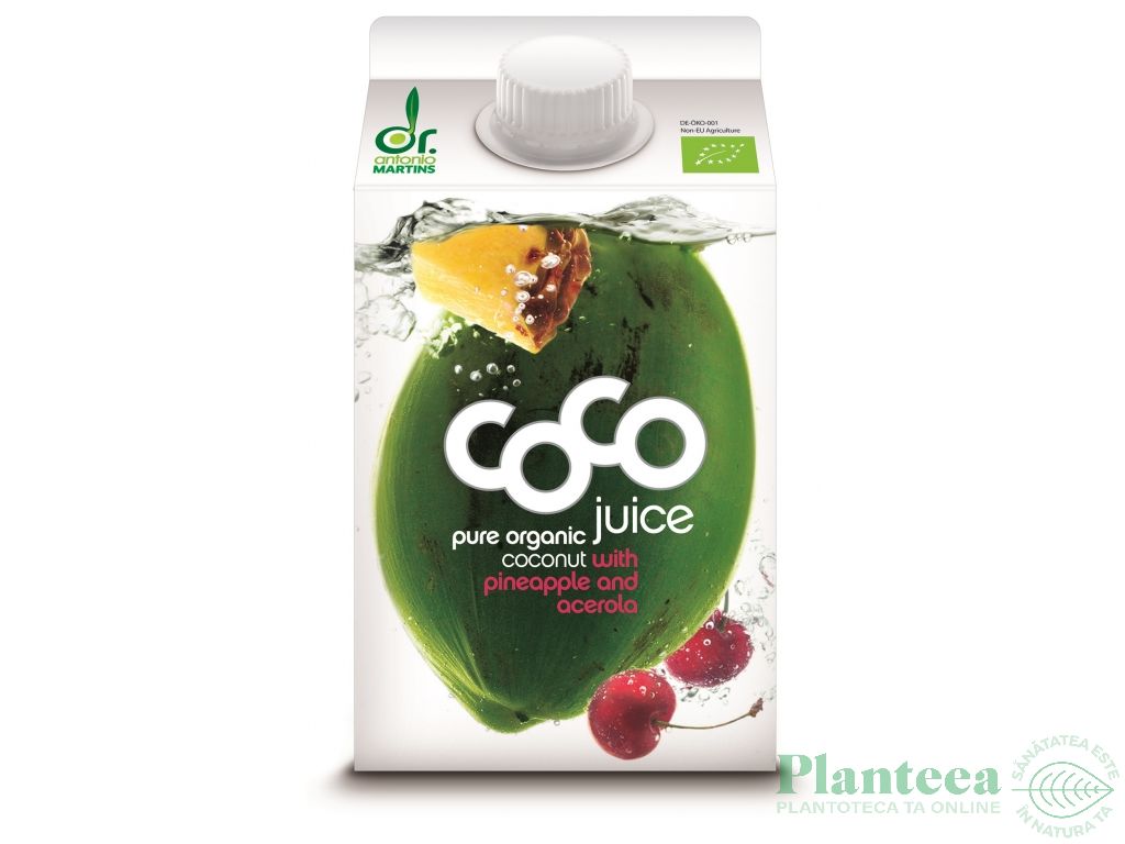 Apa cocos ananas cirese acerola GreenCoco 500ml - DR ANTONIO MARTINS