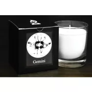 Candela sticla ceara soia Zodiac Gemeni 130g - D`ECO