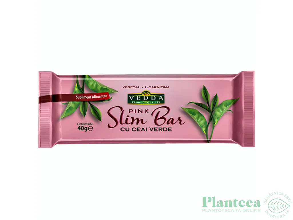 Baton Slim ceai verde lcarnitina Pink 40g - VEDDA