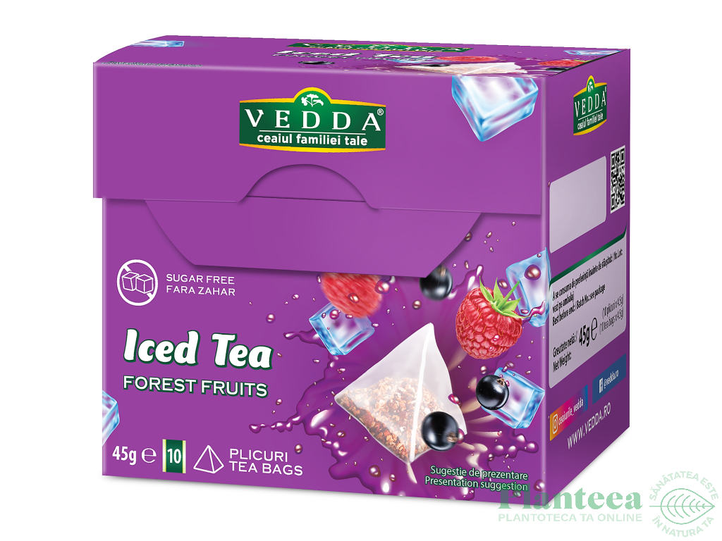 Ceai rece [Iced Tea] cu fructe padure piramide 10x4,5g - VEDDA